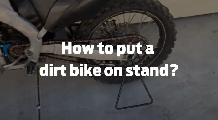 How to put a dirt bike on stand